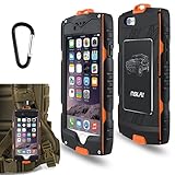 iPhone 6 Plus Case, iPhone 6s plus Case Outdoor Heavy Duty Slim Fits Dual Layer [ShockProof] [Built-in Screen Protector] Hybrid Rugged Shell With [Climbing Carabiner Hook] for Apple 5.5 inch - Orange