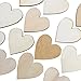 OULII Blank Heart Wood Slices Discs Wedding Christmas Ornaments, Pack of 50, 40mm
