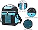MIER 2 Compartment Cooler Bag Tote Large Insulated Lunch Bag for Picnic, Grocery, Kayak, Car, Travel, Blue