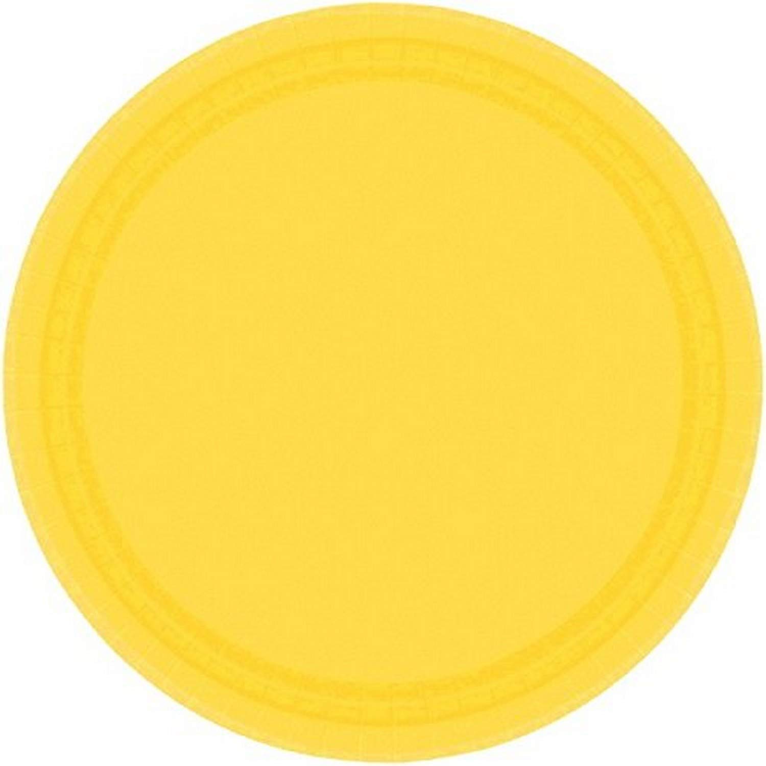 Amscan Bright Yellow Dessert Paper Plates 17.7cm - 8 Pcs