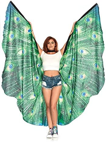 Leg Avenue Womens Peacock Feather Halter Wing Cape