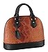Rimen & Co. PU Leather Solid Snakeskin Shell Shape Top Handle Tote Womens Purse Handbag SW-3609