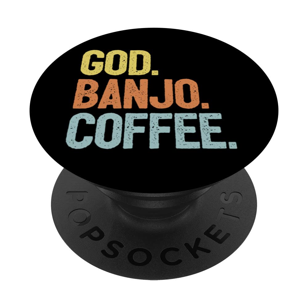 Banjo Player - God Coffee Banjo PopSockets Swappable PopGrip