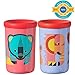 Tommee Tippee Easiflow 360° Spill-Proof Toddler Cup with Travel Lid, Elephant & Bear, 12+ Months, 8 ounces