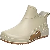 Rain Boots for Women Men Fashion Couple Walking Water Shoes,Water Resistant Ankle Rubber Boots Non-Slip Soles Mid Calf Booties Outdoor Casual Slip On Rubber Chelsea Shoes for Fishing Camping