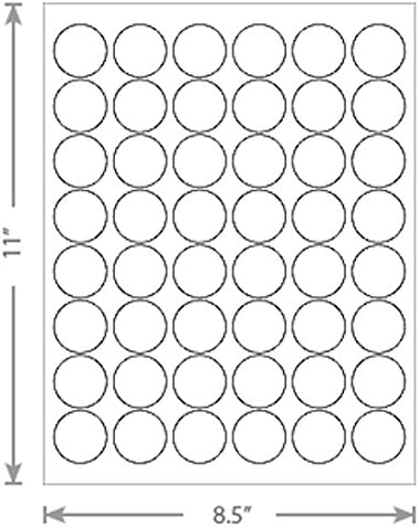 10 Sheets White Laser Inkjet 1.2" Blank Round Circle Dots Inventory Labels 48-Up
