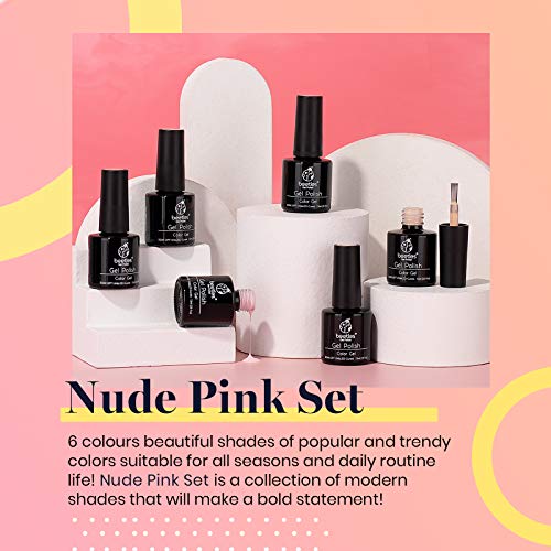 Beetles Gel Nail Polish Kit 6 Colors Nude Pink Gel Polish Set Soak Off Nail Gel Polish Set Peach Natural Skin Tone Gel Nail Manicure Kit Diy Home Gifts For Women Pricepulse