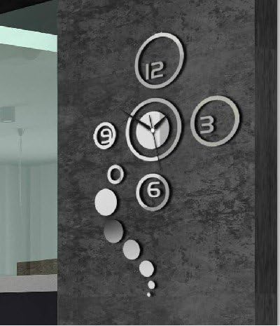 YanCui@ Wall Clock Sticker DIY 3D Mirror Wall Stickers