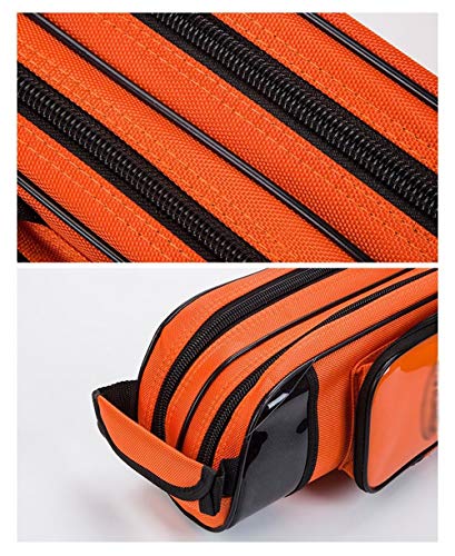 Hyxl888 Pêche Sac Rod Stockage, 1,25m Imperméable Et Résistant à L’usure Pêche Double Couche Sac, Shell Dur Support…