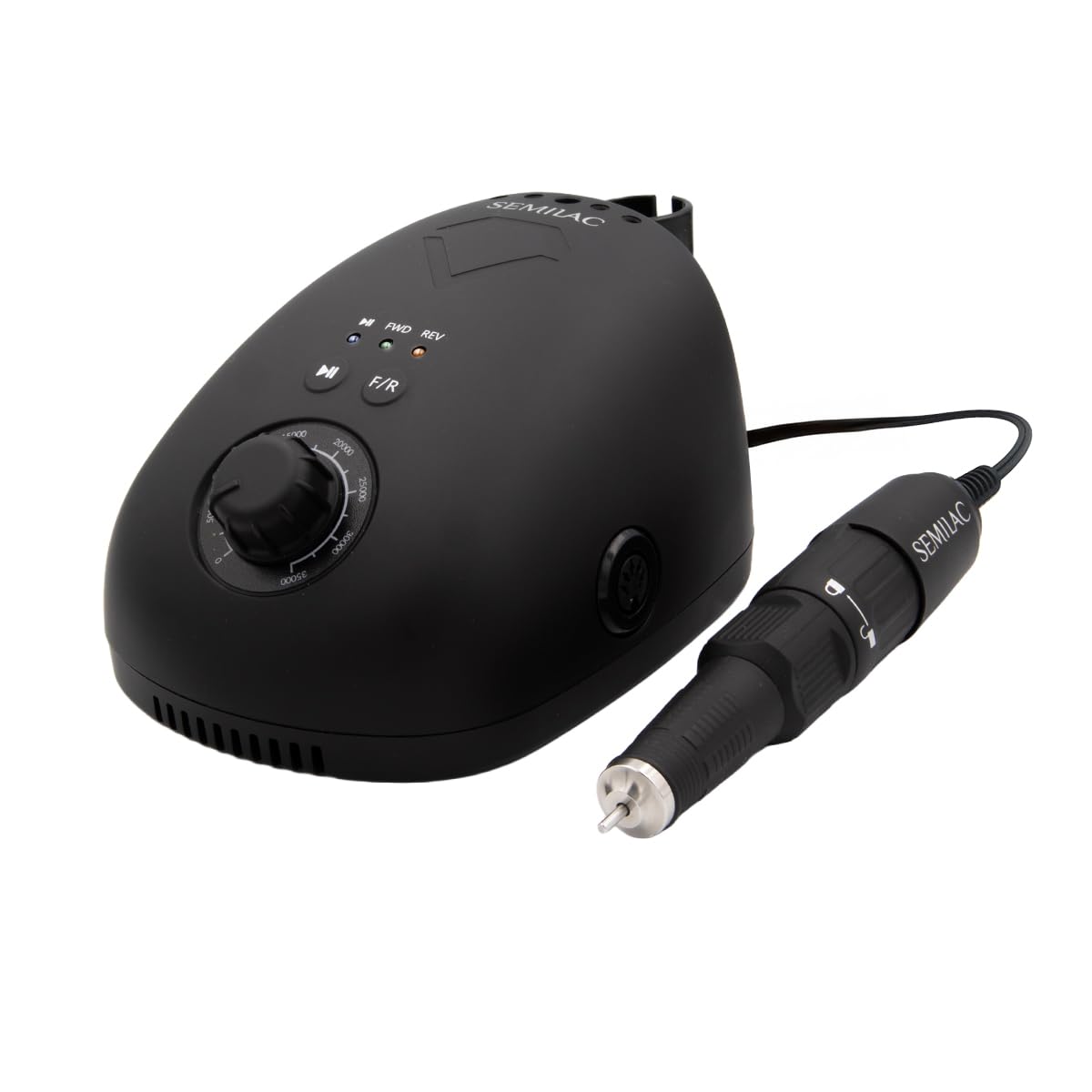 Semilac Black - Electric Nail File - 65W 35000Rpm Vibration Free with Foot Pedal Perfect - Nail Drill - for Manicure, Pedicure, Safe Removal of Gel Nail Polish & Acrylic Nails & Hard Skin