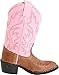 Girls Leather Cowboy Boots in Pink & Brown 2 M US Little Kid