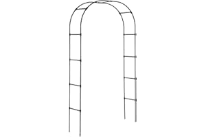 LEJOY GARDEN Garden Arbor Arch,Rustproof & Easy Assembly Metal Trellis,7.9 Feet H x4 Feet W,Metal+PE Coated Archway for Climbing Plants，Outdoor Rose Support, Wedding Decor, Bridal Party Decoration