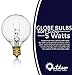 30 Pack of G40 Replacement Bulbs, 5 Watt G40 Globe Bulbs for String Lights, Candelabra Screw Base, Fits E12 and C7 Sockets, Indoor-Outdoor Use, Clear Glass G40 Bulbs, Secure and Convenient Packaging