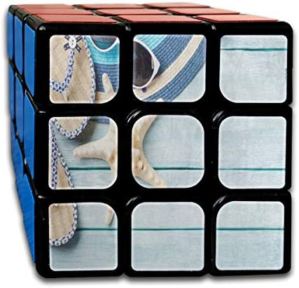 Rubiks Cube Beach Slip Starfish Wooden Personalized Speed Cube 3x3 Smooth Magic Square Puzzle Game Black