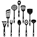 HULLR 10-Piece Nylon Kitchen Utensils Cooking Tool Set - Classic Black