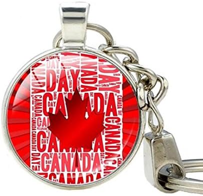 Canada Flag Keychain, Toronto Ottawa Canada Keychain, Flag Keychain, Canada Maple Leaf Flag Key Ring, Canada Patriotic Jewelry gift