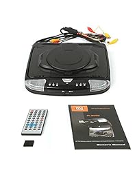 Pyle   Reproductor de DVD y monitor de 9 pulgadas con módulo FM inalámbrico y transmisor IR