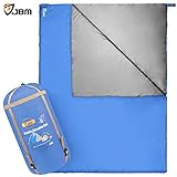JBM Double Sleeping Bag 30F 4 Season Cool Weather ( 5 Colors) Water Resistant and Large Size Envelop Sleeping Bags for Adults, Couple, Camping Hiking Traveling Packaging - Compression Sack Included