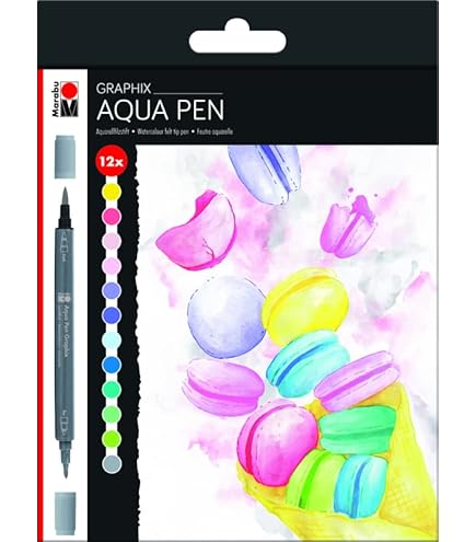 Marabu Graphix Set 4 Pennarelli Permanenti Double-Ended – Once Upon A Time – Colori Brillanti Per Lettering E Doodle - 4