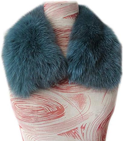 Gegefur Women's Fashion Short Raccoon Fox Fur Collar Scarf Wrap Shawl Warmer