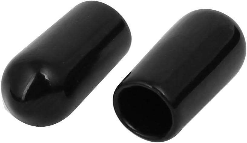 sourcing map 6mm Inner Dia Rubber Hose End Cap Screw Thread Protector Cover Black 100pcs - Image 4