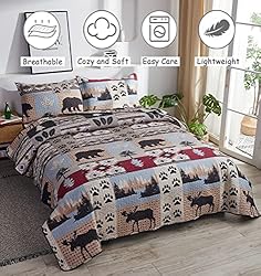 Rustic Quilt Queen/Full Size, Lodge Cabin Bedding