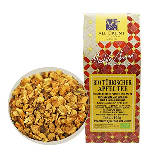 All Orient BIO Türkischer Apfeltee | 100g | Früchtetee | loser Tee | ohne Zusatz von Aromen | ohne Teein | BIO-Qualität | naturbelassen | säurearm | Früchtetee mit lieblich-fruchtigem Geschmack