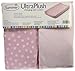 Summer Ultra Plush Changing Pad Cover 2-Count, Pink & Polka Dot