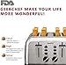 Toaster 4 Slice, Geek Chef Extra Wide Slots Stainless Steel Four Slice Toaster, Bagel/Defrost/Cancel Function 6 Browning Settings Auto Pop-up Removable Crumb Tray (4-slice)