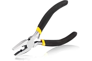 SPEEDWOX Mini Linesman Pliers Wire Cutters 4-1/2 Inch Multi Use Combination Pliers Jewelry Making Small Side Cutters Micro Fi
