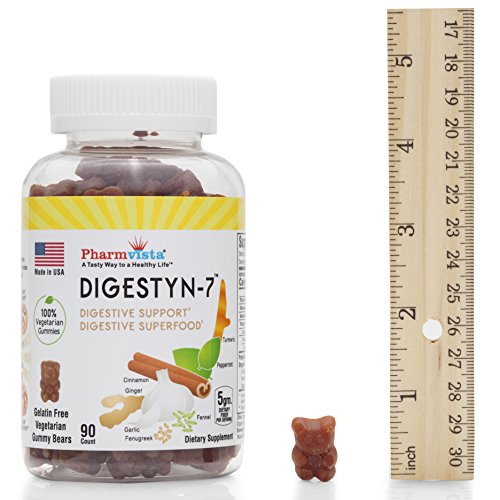 Digestyn7 Organic Digestive Gummies 200mg 90 Count Organic Ginger