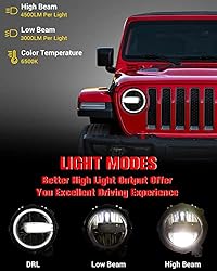BICYACO 9 Inch LED Headlights with DRL Compatible