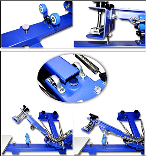 New 3 Color 4 Station Screen Printing Machine Screen & Platen Rotating ...
