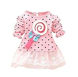 Weixinbuy Baby Girl Cotton Long Sleeve Polka Dot Lollipop Skirt