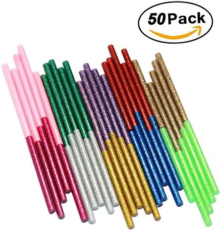 Sundarling Hot Glue Gun Sticks, 7 mm By 10 cm 12 Color Hot Melt Glue Sticks Mini for DIY Art Craft Pack of 60 (Colorful)