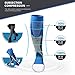 Compression Socks for Men & Women(2 Pairs), BULESK Medical Grade Graduated Recovery Stockings for Nurses, Boost Stamina, Varicose, 20-30 Mmhg Fit for Running, Medical, Flight Travel (Black&Blue)