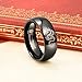 Three Keys 8mm Tungsten Wedding Ring Black Laser Orient Dragon Wedding Band Engagement Ring Dome Polished