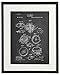 IDIOPIX Bicycle Bike Patent Art Prints No.1 Home Decor Wall Art Set of 6 UNFRAMED