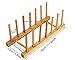 Bamboo Plate Rack For Cabinet With Gift Box, Kitchen Storage Holder Stand for Dish / Bowl / Pot Lid / Sheet Pans /Cutting Board by HTB (1 PCS)