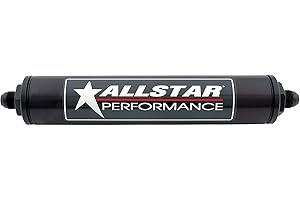 ALLSTAR PERFORMANCE Allstar ALL40216 Black 10 Micron 8 AN In-Line Fuel Filter