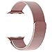 Yearscase Apple Watch Band 42MM Milanese Fully Magnetic Closure Clasp Mesh Loop Stainless Steel iWatch Band Replacement Wrist Bracelet Strap for Apple Watch Series 1 Series 2 Sport&Edition (Rose Gold)