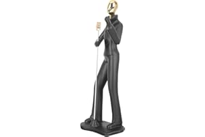 HOMSFOU Creative Gold Singing Musician Figurine Musical Souvenir Resin Band Model Decoration for Home