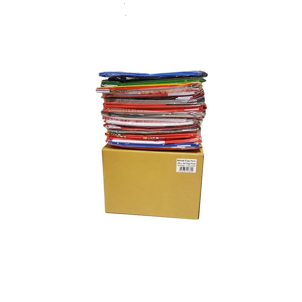 Football World Cup Qatar 2022 32 flags KIT 3' x 5' - Soccer World Championship Flag 90 x 150 cm - Banner 3x5 ft High quality - AZ FLAG