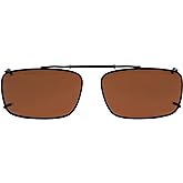 Eyekepper Metal Frame Rim Polarized Lens Clip On Sunglasses 56 * 34MM