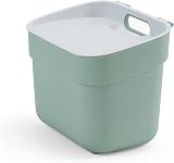 Curver 5L Ready to Collect Recycled Kitchen Bin Green Light Grey Lid