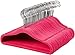 Amazon Basics Kids Velvet, Non-Slip Clothes Hangers for Infant and Toddler, 11.6 Inches (for baby clothes), Pack of 50, Pink