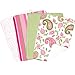 Trend Lab 100% Cotton Paisley Park Blooming Bouquet Burp Cloth set, 4 Pack Pink/Green/White