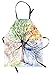 Ambesonne Tree Apron, Watercolor Nature Colorful Blooming Branches 4 Seasons Themed Illustration Print, Unisex Kitchen Bib with Adjustable Neck for Cooking Gardening, Adult Size, Brown Green