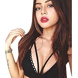 YIWULA Women Lace Floral Bralette Bralet Bra Bustier Crop Top Cami Unpadded Tank (XL, Black)