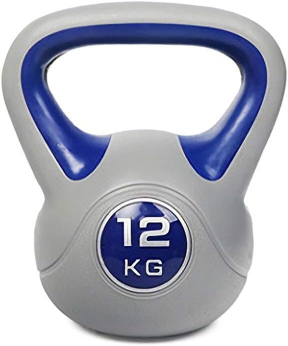 Kettlebell Fitness, Men and Women Sports Gym Equipment 2KG - 20KG Cast Iron Home Fitness Exercise Strength Training Neoprene Coated Kettle Bell,12kg
